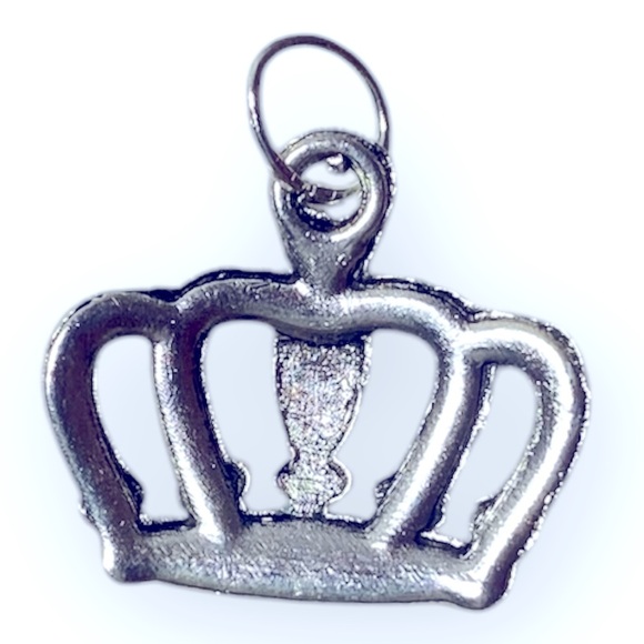 Silver Tone Crown Charm/Pendant - Picture 2 of 2